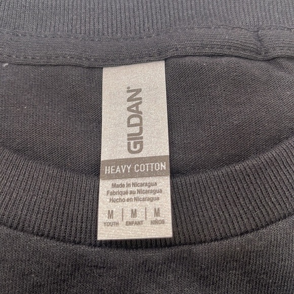 Set of 3‎ Gildan Heavy Cotton Youth T-shirts Black Medium - Picture 3 of 3